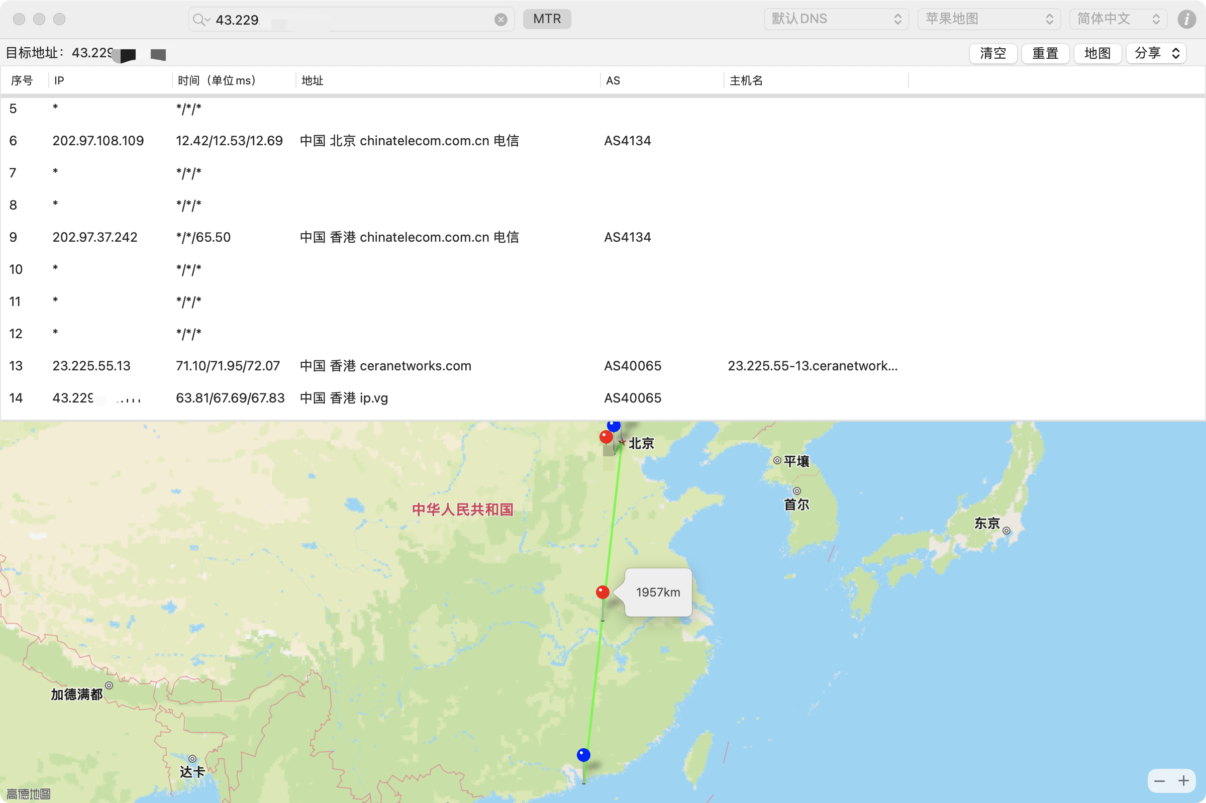 国外 Linux VPS 去程回程线路路由查询教程